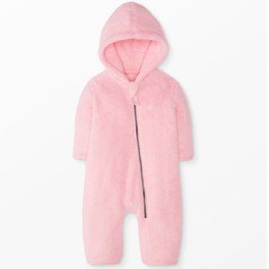 NWT Hanna Andersson Baby Zip One Piece In Marshmallow, Pink, 12-18mos